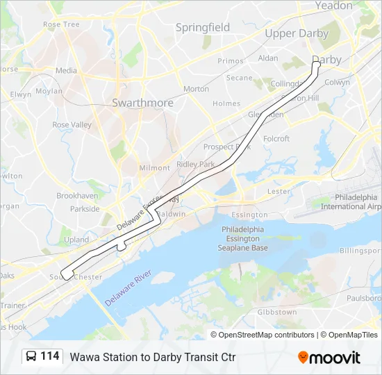 114 Bus Line Map
