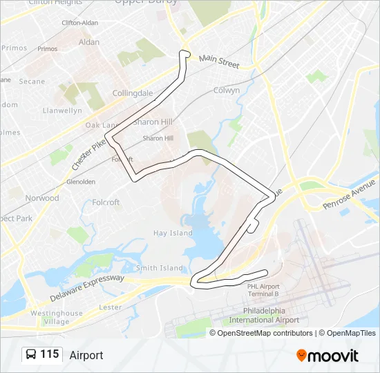 115 Bus Line Map