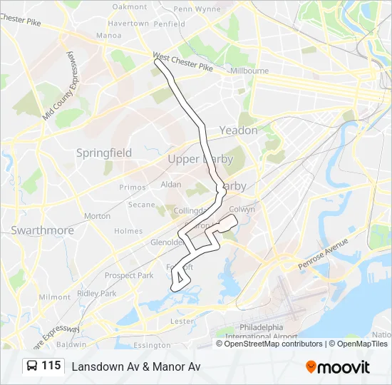 115 Bus Line Map
