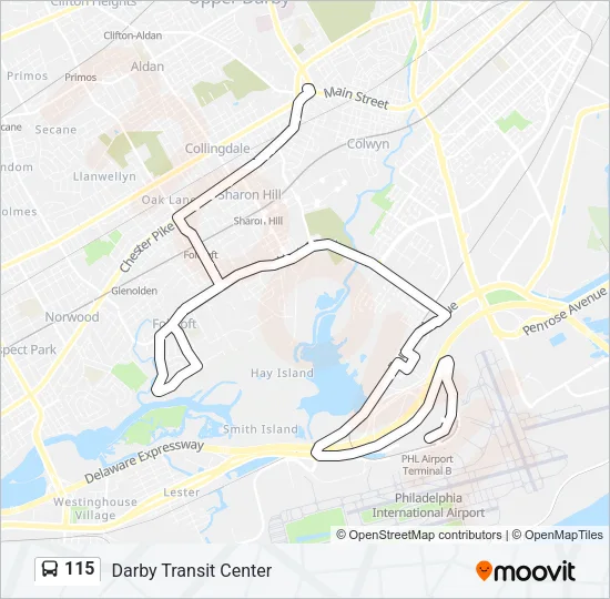115 Bus Line Map
