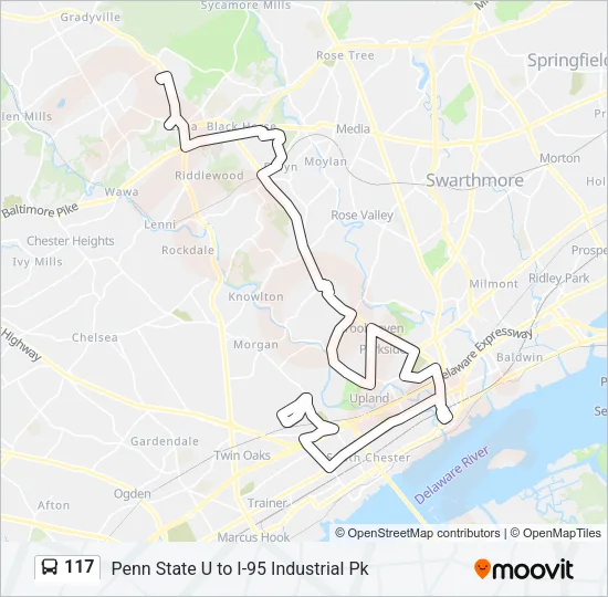 117 Bus Line Map