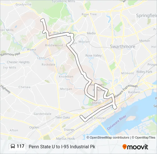 117 Bus Line Map