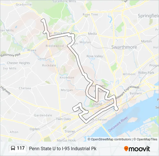 117 Bus Line Map