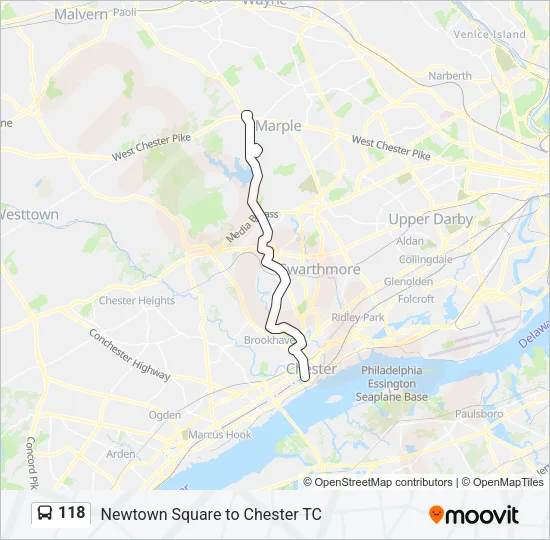 118 Bus Line Map