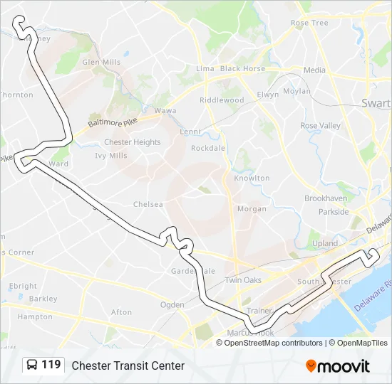 119 Bus Line Map
