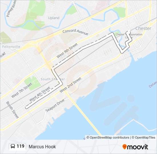 119 Bus Line Map