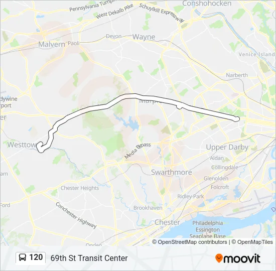 120 Bus Line Map