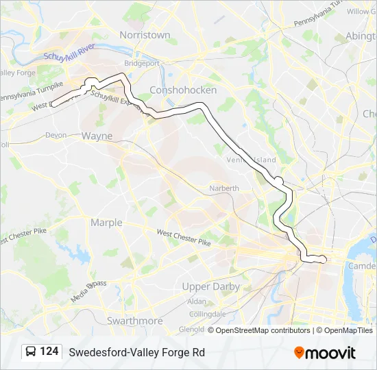 124 Bus Line Map