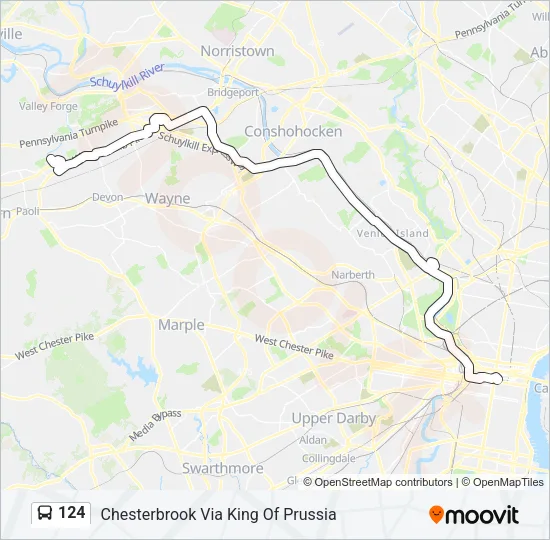 124 Bus Line Map