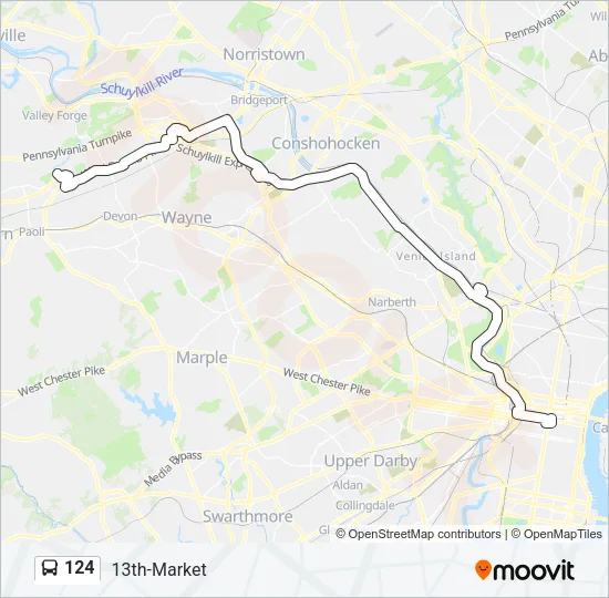 124 Bus Line Map