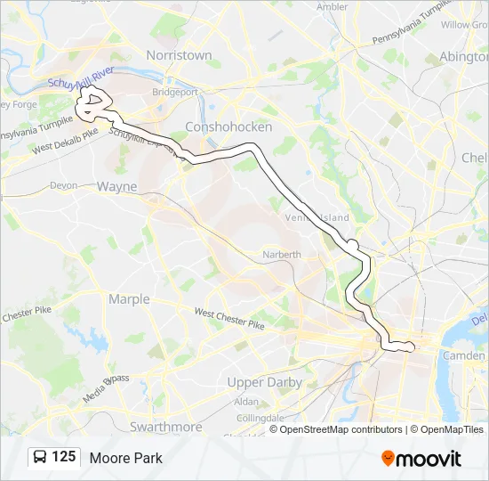 125 Bus Line Map