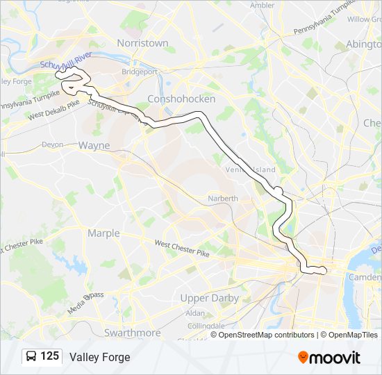 Mapa de 125 de autobús