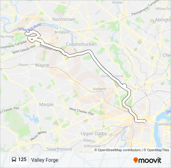 125 Bus Line Map