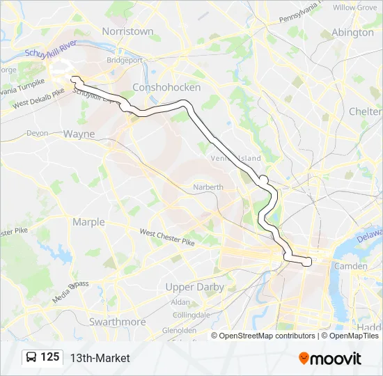 125 Bus Line Map