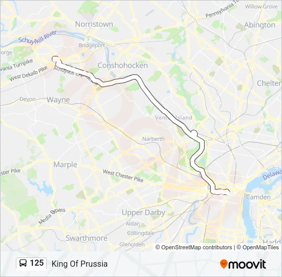 125 Bus Line Map