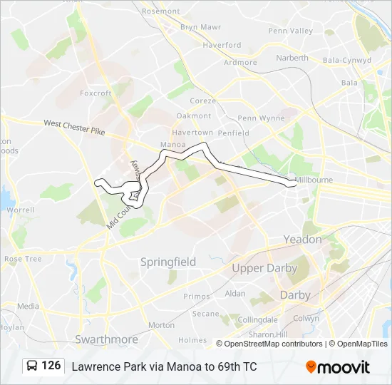 126 Bus Line Map