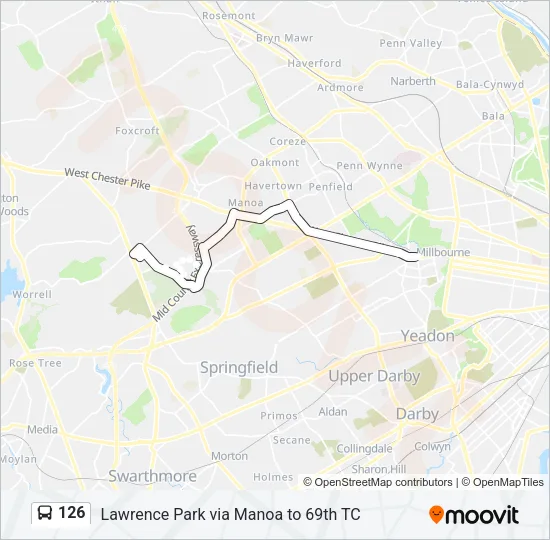 126 Bus Line Map