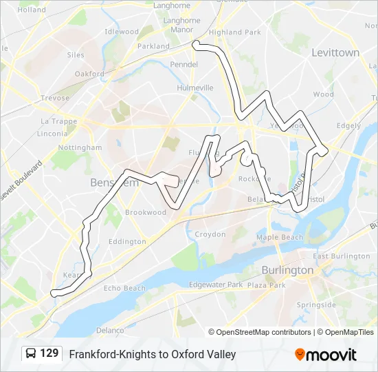 129 Bus Line Map