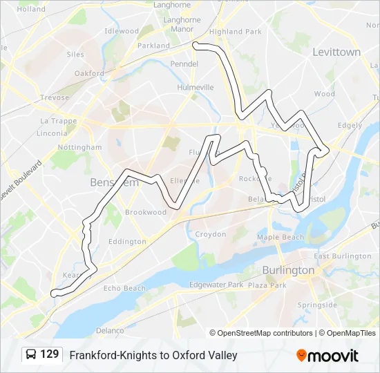 129 Bus Line Map