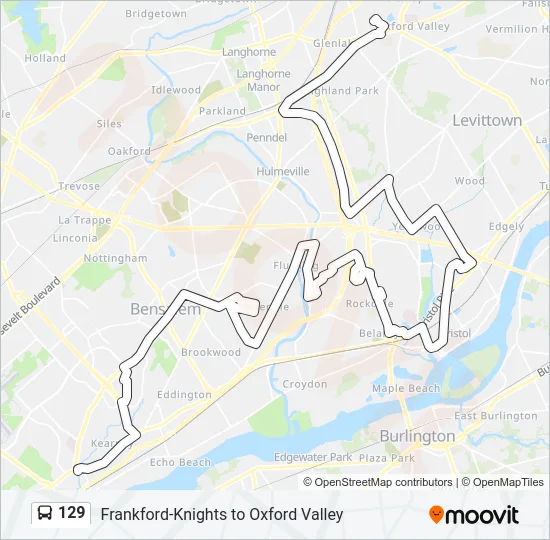 129 Bus Line Map
