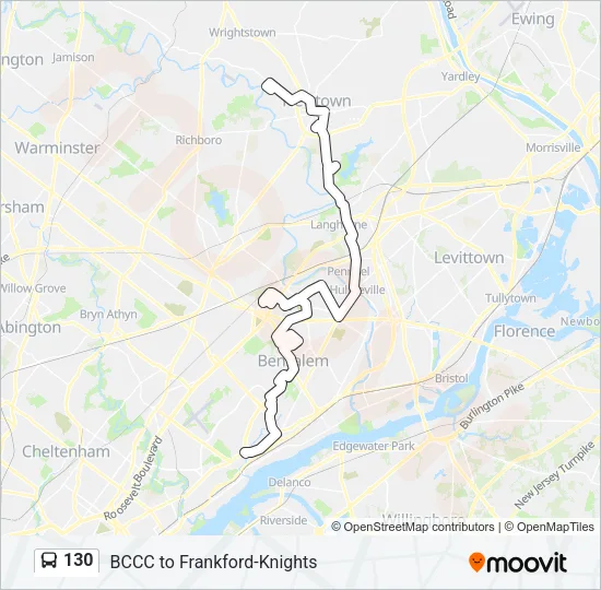 130 Bus Line Map