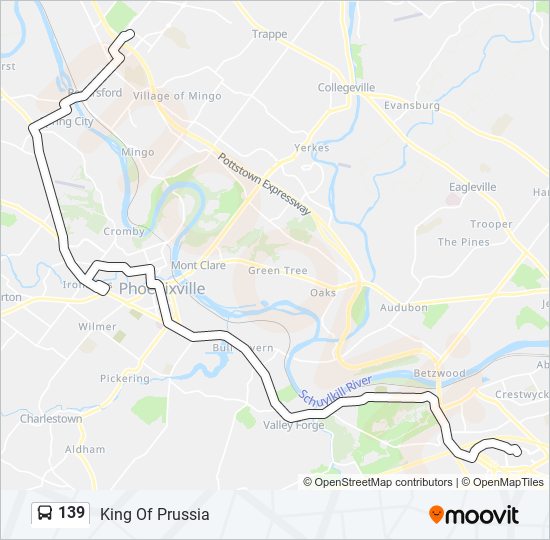 139 bus Line Map