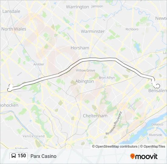 150 Bus Line Map