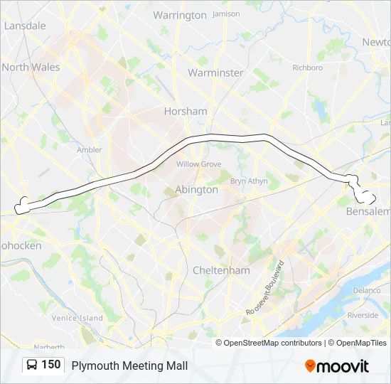 150 Bus Line Map