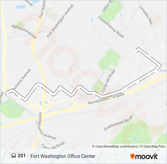 201 Bus Line Map