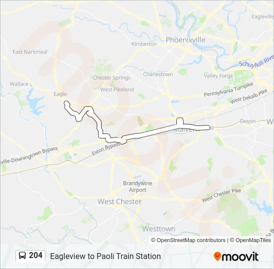 204 Bus Line Map