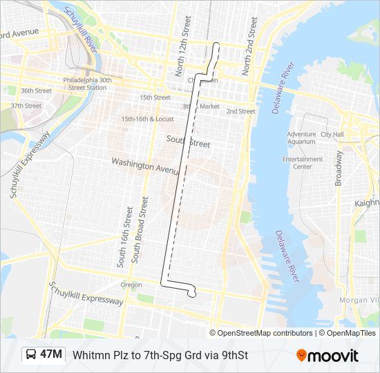 47M bus Line Map