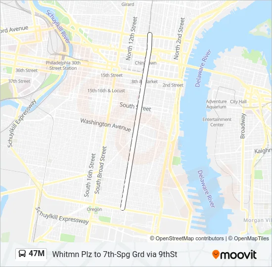 47M Bus Line Map