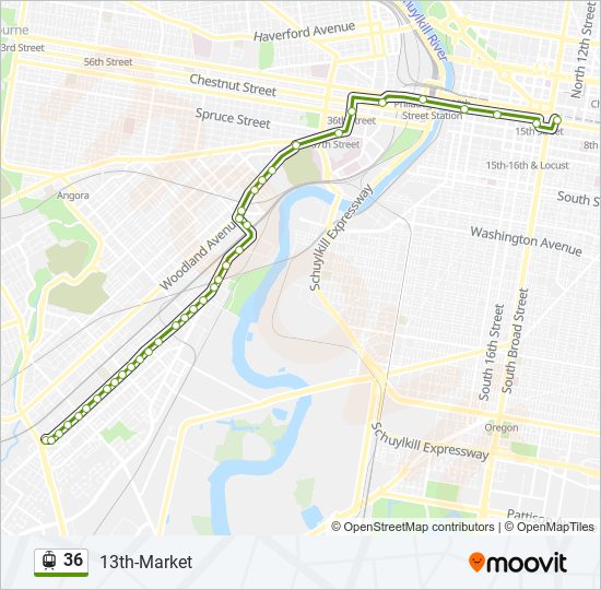 36 light rail Line Map