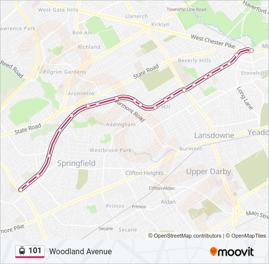 101 light rail Line Map