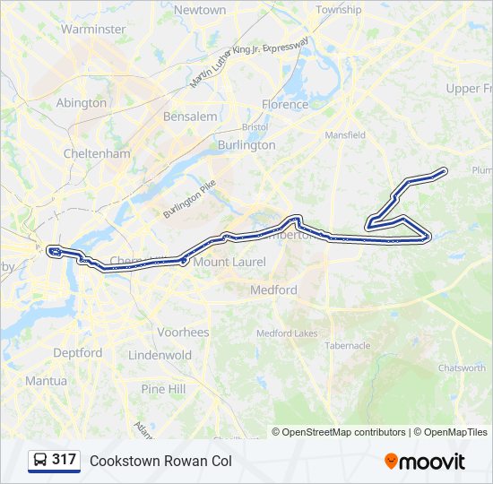 317 bus Line Map