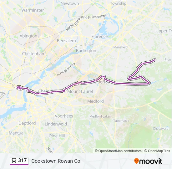 317 Bus Line Map