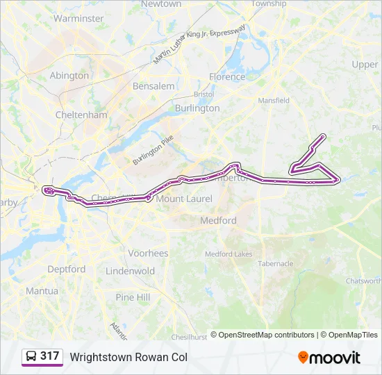 317 Bus Line Map