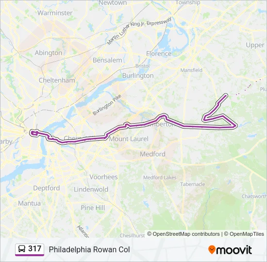 317 Bus Line Map