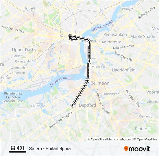 401 Bus Line Map