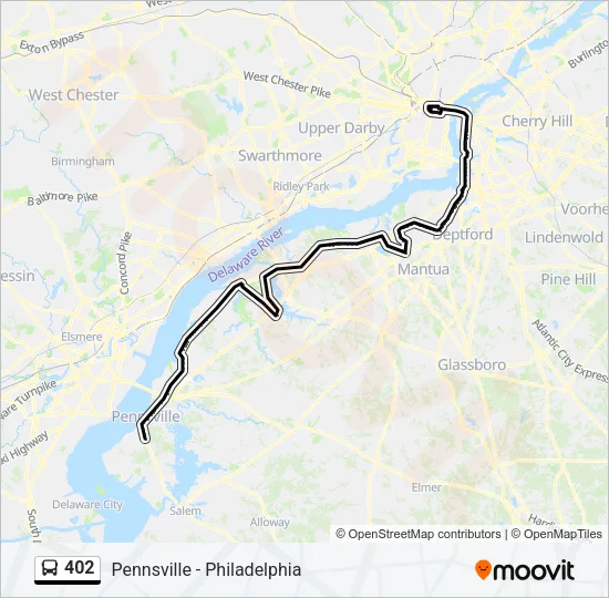 402 Bus Line Map