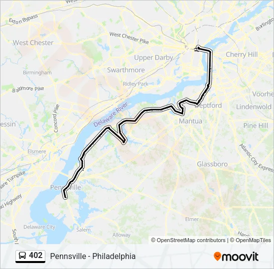 402 Bus Line Map