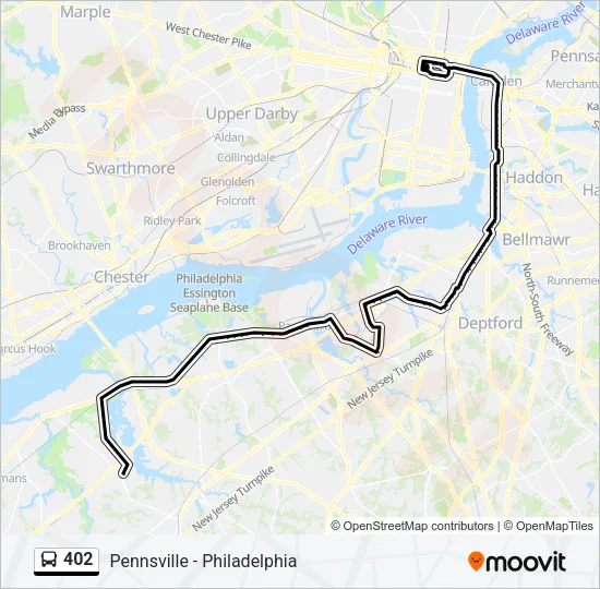 402 Bus Line Map