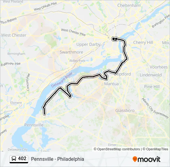 402 Bus Line Map