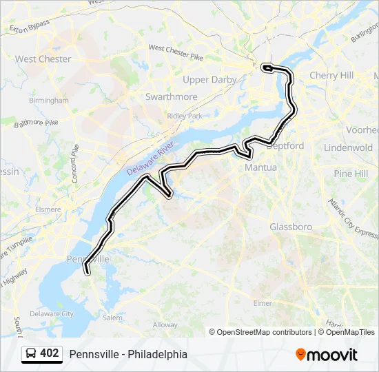 402 Bus Line Map
