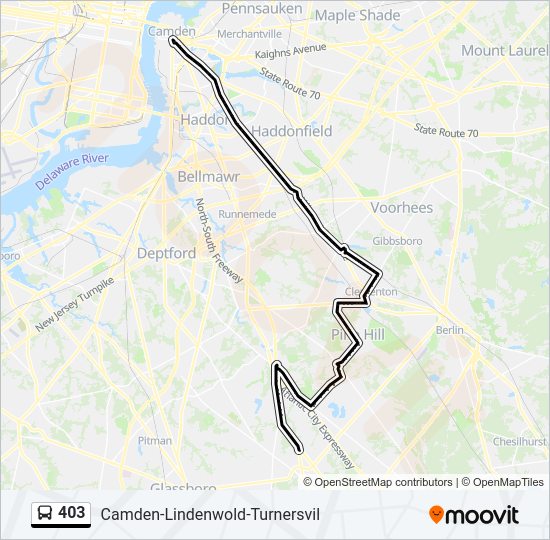 403 bus Line Map