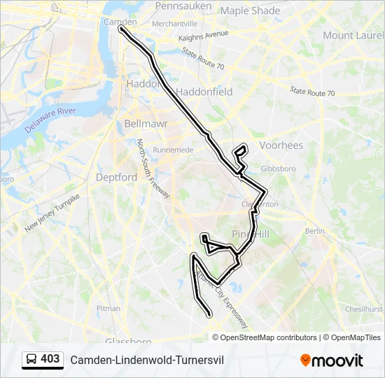 403 Bus Line Map