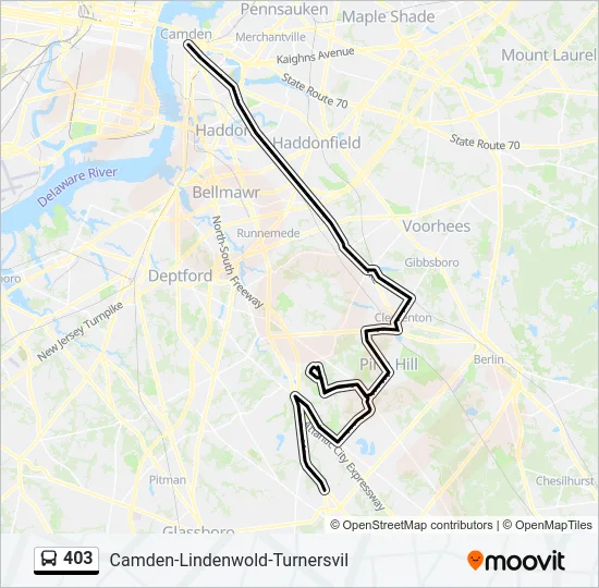 403 Bus Line Map