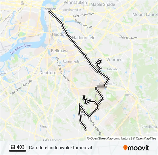 403 Bus Line Map