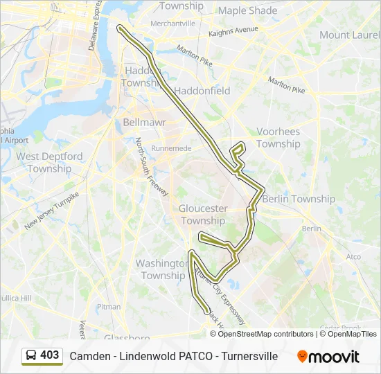 403 Route: Schedules, Stops & Maps - Camden Via Voorhs Tn Ctr Camden ...