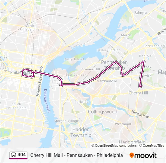 404 Route: Schedules, Stops & Maps - Cherry Hill Mall (Updated)